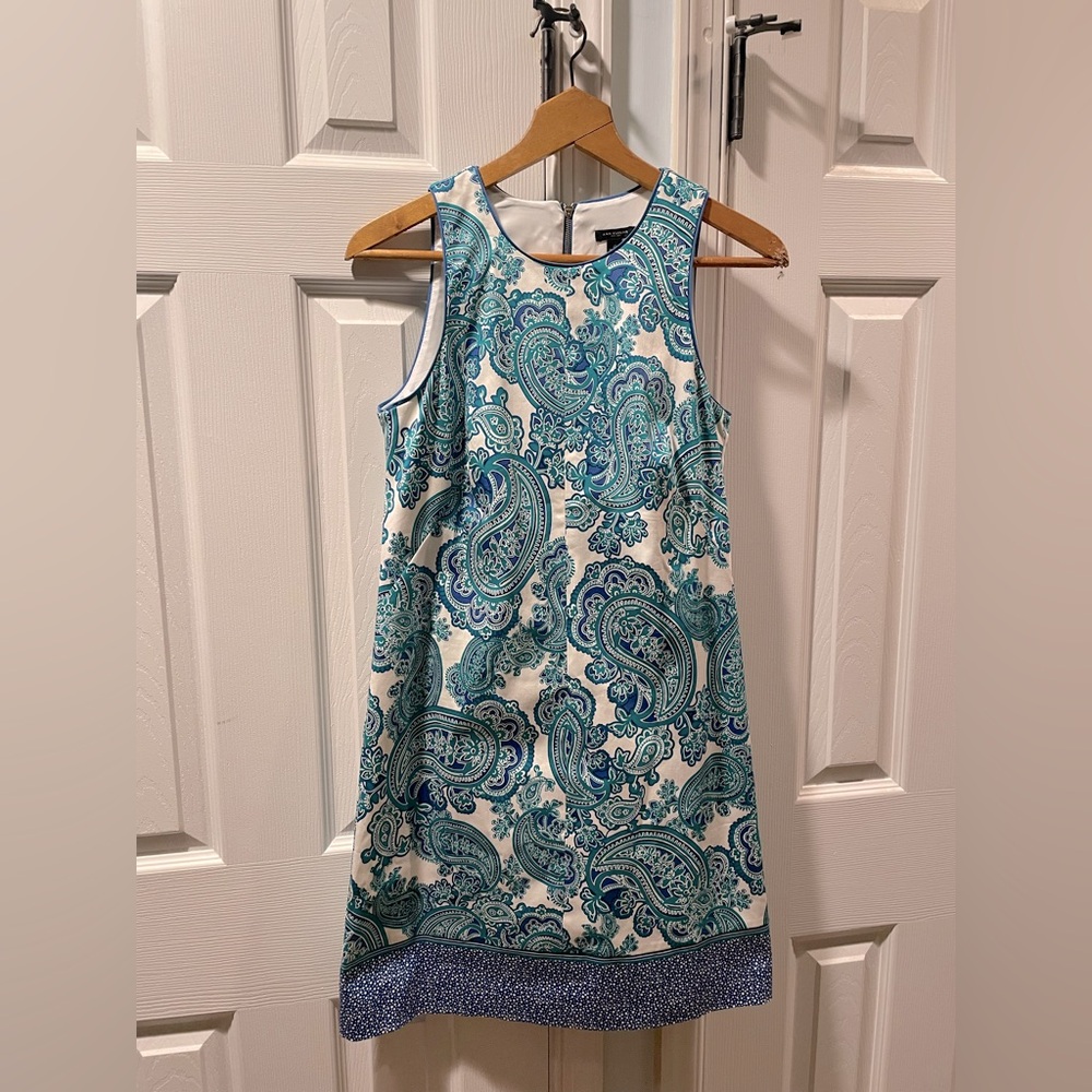 Anne Taylor Blue Paisley Dress; NWT; size 2